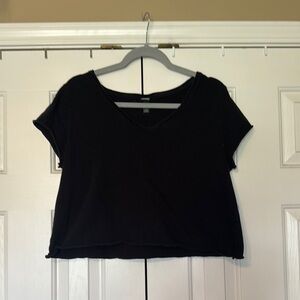 Wild Fable Black Crop T-Shirt